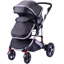 Baby Stroller 2019 China Baby Stroller Factory Hot Mom Stroller 2019 /Baby de cuero de aleación de aluminio 3-en-1 Babystroller /